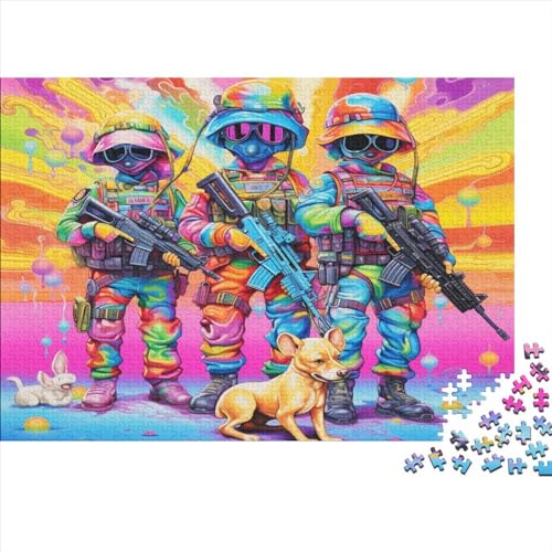 Puzzles 1000 Teile Für Erwachsene Watercolor Soldier Puzzle-Lernspiele, 1000-teilige Puzzles Für Kinder Ab 6 Jahren 1000pcs (75x50cm)