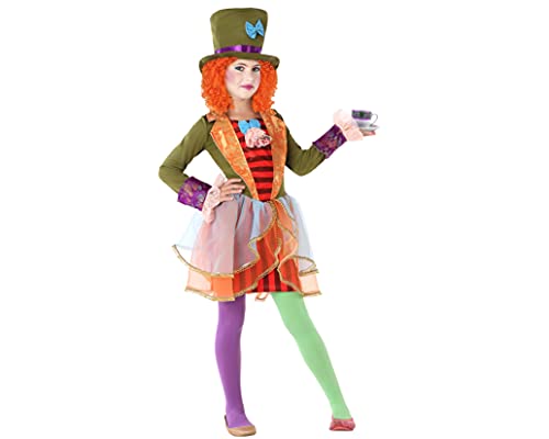 ATOSA 61295 Kostüm Verrückte Hutmacherin, mehrfarbig, 3–4 Jahre Mädchen – Alice im Wunderland, Jungen, 3-4