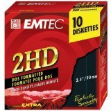 Emtec 1,44 MB Disketten, 10 Stück, Factory versiegelt. (EAN: 4009993902090) Versand und Verkauf von mixvale Sammlungen.