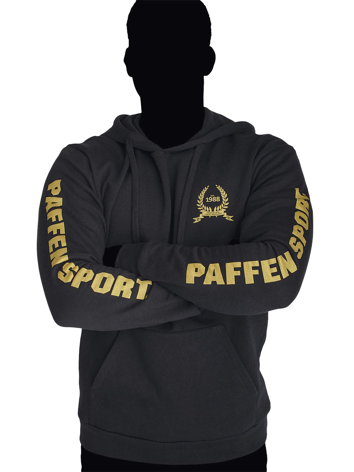 PAFFEN SPORT Anniversary Hoodie – Kapuzenpullover, Cap-Sweatshirt – schwarz/Gold – Gr.: M