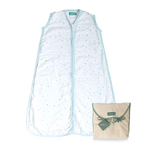 molis&co. Baby-schlafsack. Größe: 95 cm (18-36 Monate). Ideal für den Sommer. Blue Sky. 100% Baumwolle. Weichheit und Frische in einer einzigen Gewebeschicht.