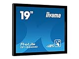 iiyama ProLite TF1934MC-B7X 48cm 19" IPS LED-Monitor Full HD Open Frame 10 Punkt Multitouch kapazitiv VGA HDMI DP 7H IP65 Touch-durch-Glas Anti-Fingerprint schwarz