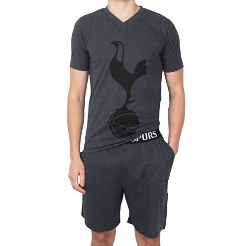 Tottenham Hotspur - Herren Schlafanzug-Shorty - Offizielles Merchandise - Grau - M