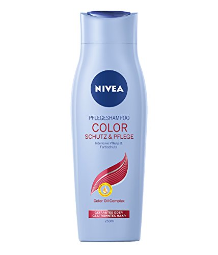 NIVEA 4er Pack Haar-Pflegeshampoo für gefärbtes oder gesträhntes Haar, 4 x 250 ml Flasche, Color Schutz & Pflege