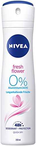 NIVEA Fresh Flower Deo Spray im 6er Pack (6x 150 ml), Deo ohne Aluminium mit frischem Blumenduft, Deodorant mit 48h Schutz pflegt die Haut