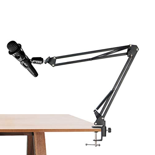 1 x freitragender Mikrofonständer mit gewichteter Basis, Tischstütze, Rahmen für Singen, Karaoke, Live Artifact