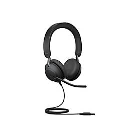 Jabra Evolve2 40 SE MS Stereo - Headset - On-Ear - kabelgebunden - USB-A - Geräuschisolierung