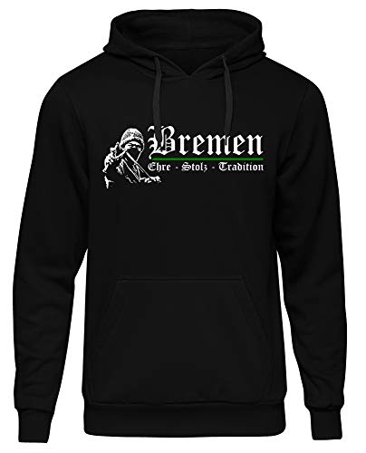 Bremen Ehre & Stolz Männer und Herren Kapuzenpullover | Fussball Sport Ultras Geschenk | M1 FB (M)