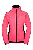 Mountain Warehouse Adrenaline Jacke für Damen - Atmungsaktive Damenjacke, versiegelte Nähte, wasserfester Regenmantel mit hochsichtbarem Print leuchtendes Pink DE 40 (EU 42)