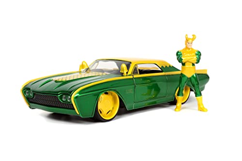 Marvel LokiFord Thunderbird 1:24, Muscle Car, inkl. Figur