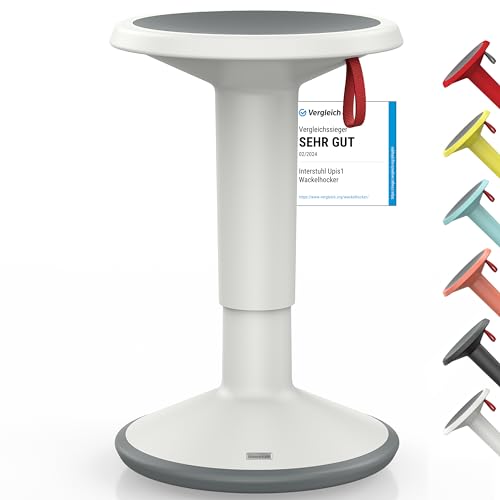 Interstuhl UPis1 - ergonomischer Sitzhocker mit Schwingeffekt – Premium Hocker höhenverstellbar und drehbar Made in Germany – Stehhocker/Drehhocker inkl. 10 Jahren Garantie