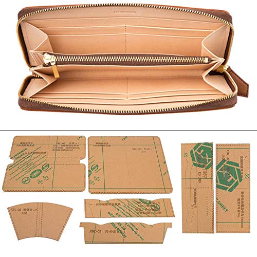 Brieftasche Acryl Vorlage klar Acryl Vorlage Set Reißverschluss Brieftasche Handtasche machen Schablone Leder Handwerk Werkzeug