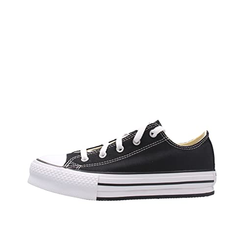Converse Chuck Taylor All Star Eva Lift Canvas Platform Sneaker, Black/White/Black, 28 EU