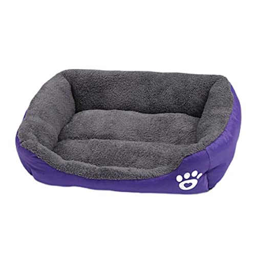 Haustier-Hundebett für kleine, mittelgroße und große Hunde, rutschfest, orthopädisches Hundesofa, bequeme Katze, Hundedecke, Kissen, Tiefschlafmatratze, Washbale (3XL, Violett)