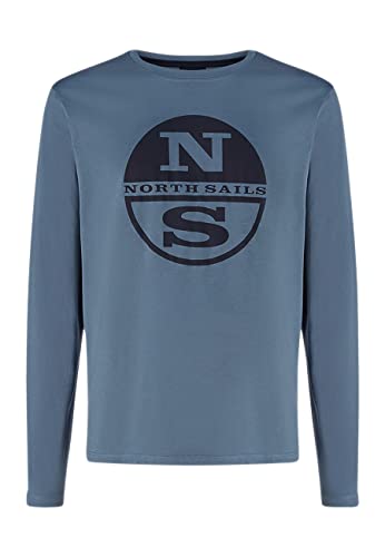 North Sails Herren LS T W/Graphic Kurzarm Shirt, China Blue, XX-Large