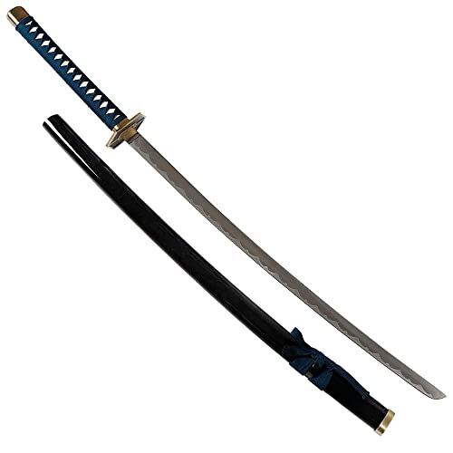 Swords and more Bleach – Sousuke Aizen Kyouka Katana, Rukia Kuchiki Anime Schwert, Bankai Ichigo Schwert, Bleach Katana, Metallschwert für Cosplays, Sammlungen, Geschenk