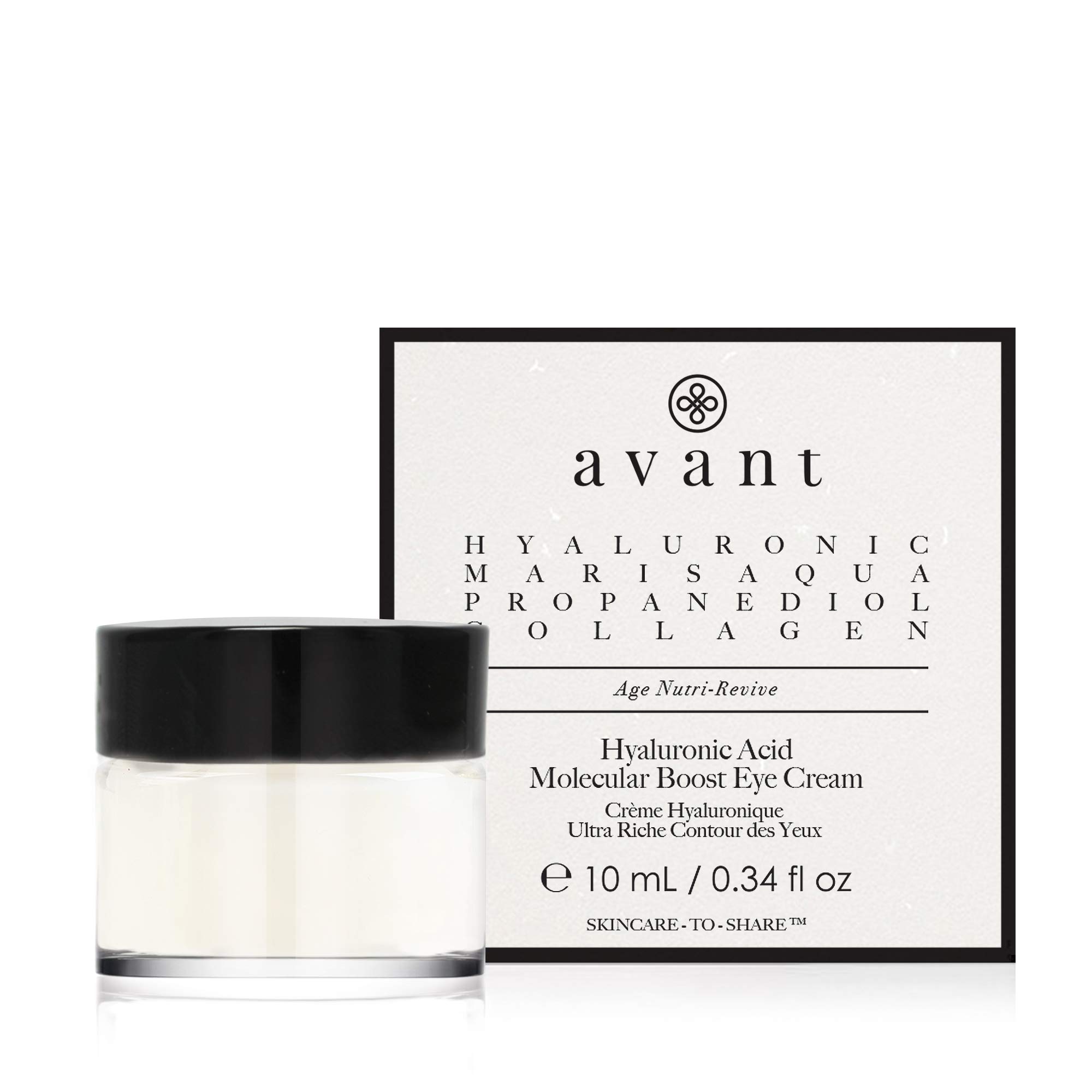 Avant, Erfrischende Augencreme Molecular Boost mit Hyaluronsäure 1x10ml, Schwarz, 10 ml