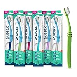 Preserve Zahnbürsten in leichtem Beutel, ultraweiche Borsten, 6 Stück (Farben und Verpackung können variieren)
