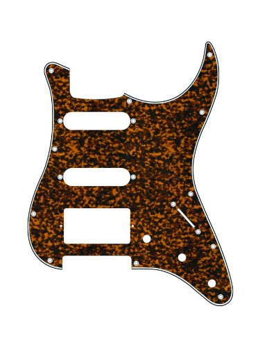 Pickguard E-Gitarre I Standart 11-Loch 3-lagig Tiger Yellow HSS