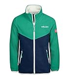 Trollkids Kinder Oppdal XT Fleece Jacke, Pfeffergrün/Marineblau, Größe 152