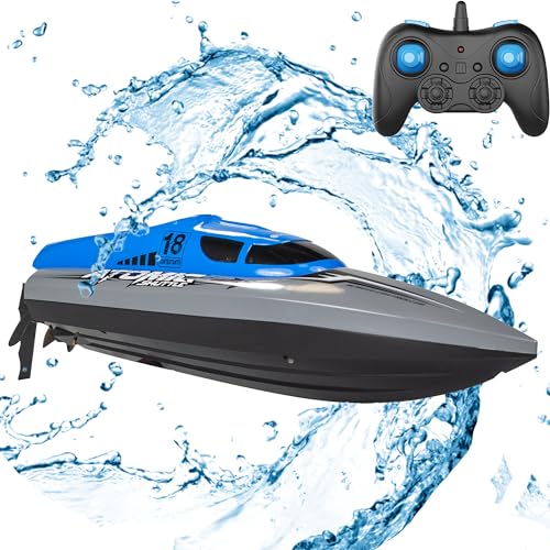 Silvergear® Ferngesteuertes Boot High Speed | RC Boat 30Km/h Geschwindigkeit und 2.4GHz | Motorboot Ferngesteuert Anti-Kipp-Boot für Kinder und Erwachsene | Speedboat mit Fernbedienung