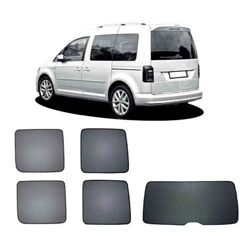 Sonnenschutz Sonniboy Komplett-Set (ABC) kompatibel mit VW Caddy IV Typ 2K Van 5-türig 2015- mit Tasche