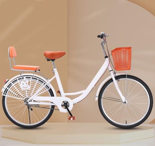 LSQXSS Leichte Fahrräder für Erwachsene,Pendlerfahrrad für Männer und Frauen,Mobilitätsfahrrad für Jugendliche, Rahmen mit niedrigem Einstieg,hinterer Schwammsitz mit Rückenlehne und Beinschutznetz