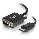 C2G Adapterkabel DisplayPort Stecker auf Single Link DVI-D Stecker, 2 m, Schwarz