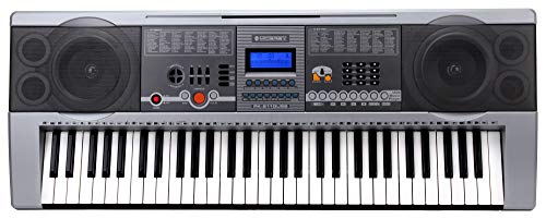 McGrey PK-6110USB Keyboard (61 Tasten, 100 Klangfarben, 100 Rhythmen, USB-MP3 Player, Lernfunktion, Netzteil, Notenständer)