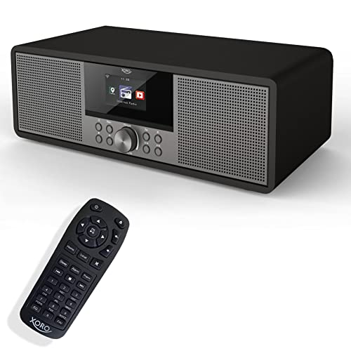 Xoro HMT 600 V2 All-in-One Internetradio (WLAN CD-Player DAB+/FM Radio Bluetooth Podcast USB MP3 Spotify Web Radio) schwarz