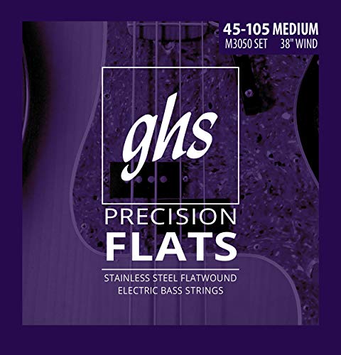 GHS 3050 45-105 medim Lange Mensur Bass flach Wound Saite Set