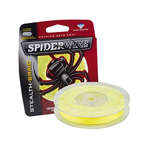 SpiderWire Stealth Superline Geflochtene Angelschnur, SS80Y-500, Neongelb, 80/20 Pound Test-500 Yard