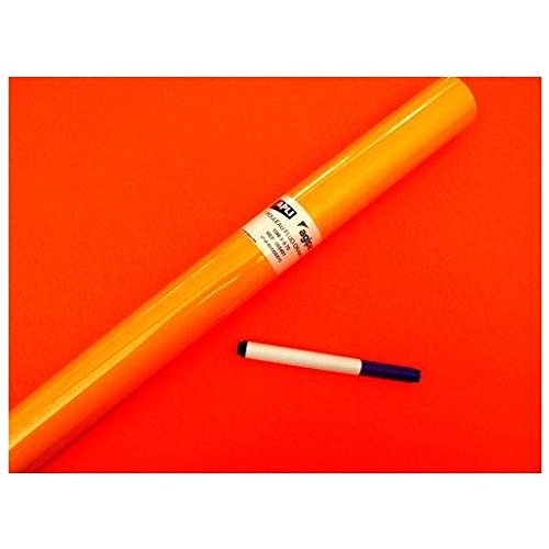 APLI 065401 Rolle Papier Neon, 10 x 70 cm, orange