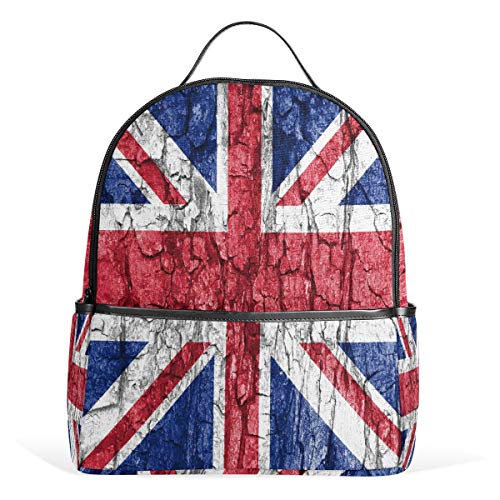 Wand-Rucksack mit UK-Flagge, wasserdicht, Schultertasche, Turnrucksack, blau, rot, lässig, Tagesrucksack, Outdoor-Reise, Sporttasche für Damen und Herren