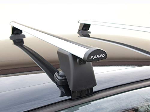 Dachträger Farad BS + Aluminium kompatibel mit Toyota Prius+ (5 Türer) ab 2012 - Aluminium-Dachträger für Autos ohne Dachreling