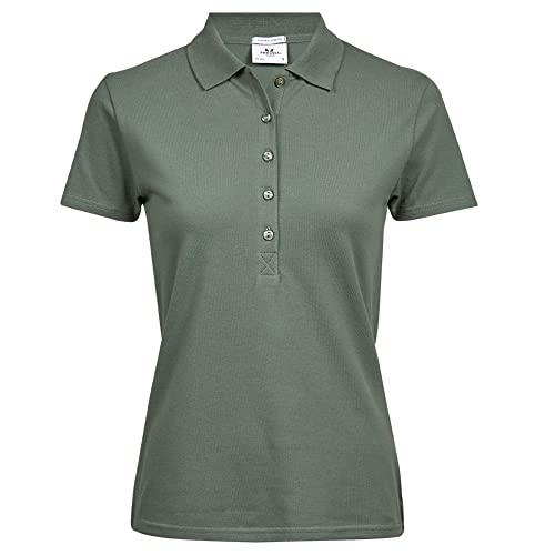 Tee Jays Damen Luxury Stretch Polo-Shirt, Kurzarm (XL) (Blattgrün)