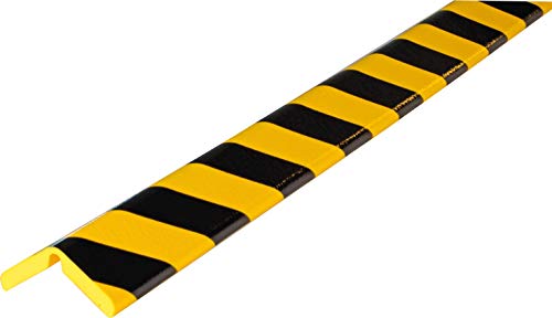 Betriebsausstattung24® Eckschutzprofil Typ H+ Flex | gelb/schwarz | selbstklebend | Länge: 1,0 m