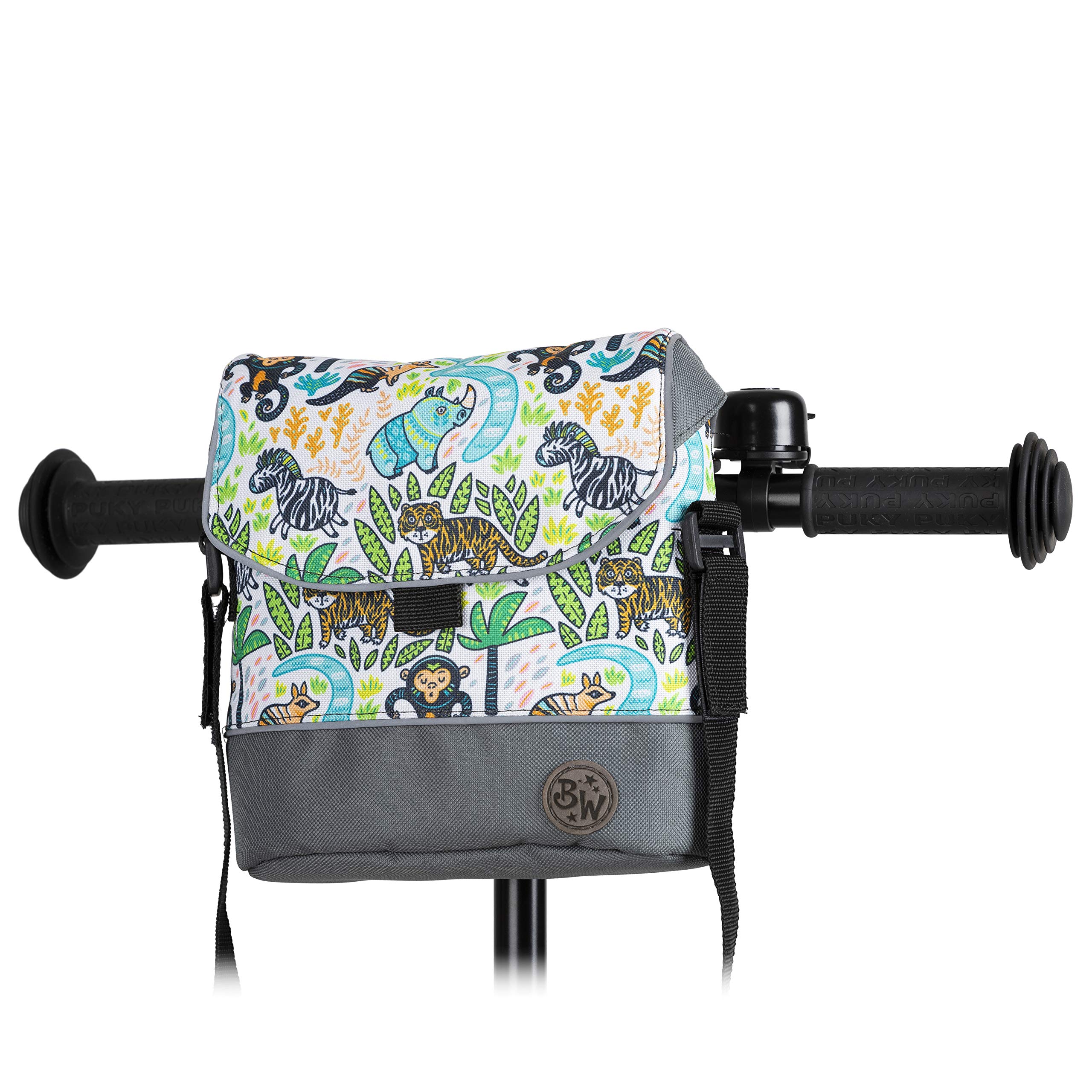 BAMBINIWELT Lenkertasche Tasche kompatibel mit Puky mit Woom Laufrad Räder Roller Fahrrad Fahrradtasche für Kinder wasserabweisend mit Schultergurt (Modell 21)