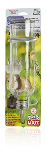 Lixit FBGB-12 Kaufeste Glasflasche für kleine Tiere/Vögel, 340 ml