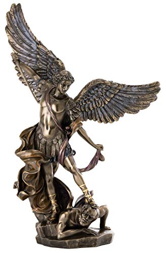 St. Michael der Erzengel Statue, H: 37,5 cm X W: 22,9 cm X L: 14 cm