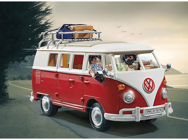 PLAYMOBIL 70176 Volkswagen T1 Camping Bus Spielset, Mehrfarbig
