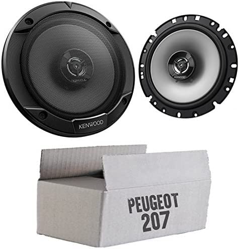 Lautsprecher Boxen Kenwood KFC-S1766-16,5cm 2-Wege Koax Auto Einbauzubehör - Einbauset für Peugeot 207 - justSOUND