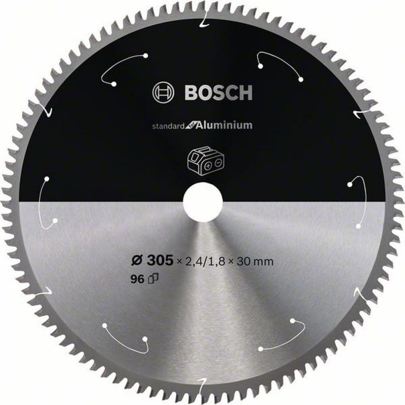 Bosch Akku-Kreissägeblatt Standard for Aluminium, 305 x 2,4/1,8 x 30, 96 Zähne 2608837782