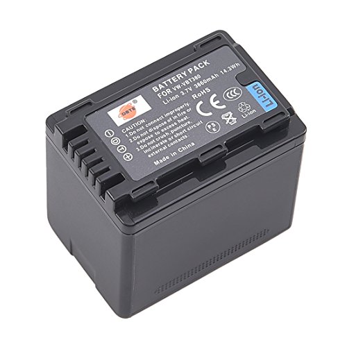 DSTE Ersatz Batterie Akku kompatibel mit Panasonic VBT380,HC-V110,HC-V210,HC-V520,HC-V720, HC-W570,HC-W580, VW-BC10E