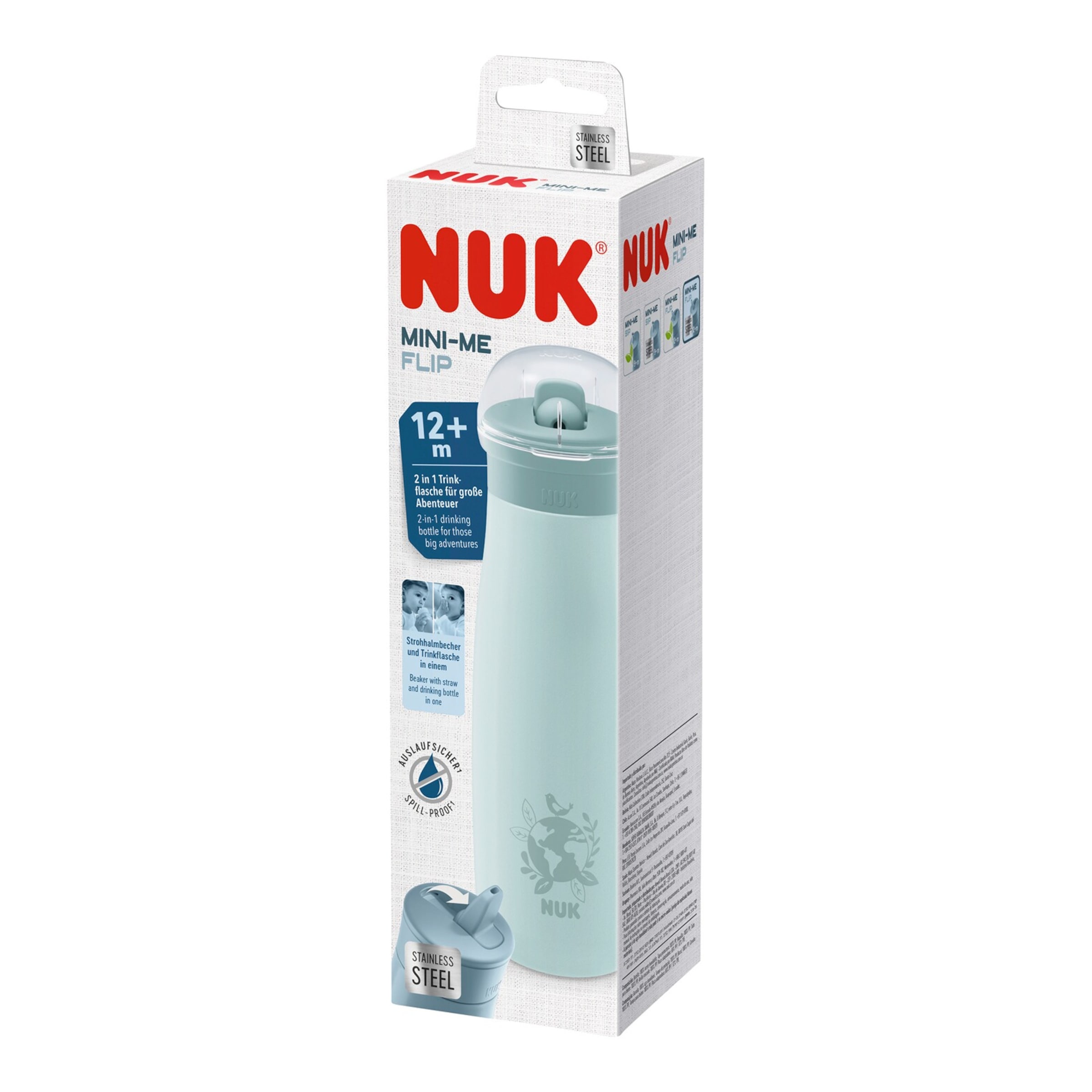 Nuk Trinkflasche Mini-Me Flip Edelstahl, 500ml 2