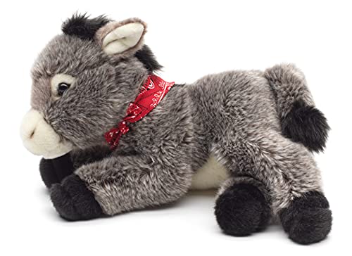 Uni-Toys - Esel mit Halstuch, liegend - 28 cm (Länge) - Plüsch-Esel - Plüschtier, Kuscheltier