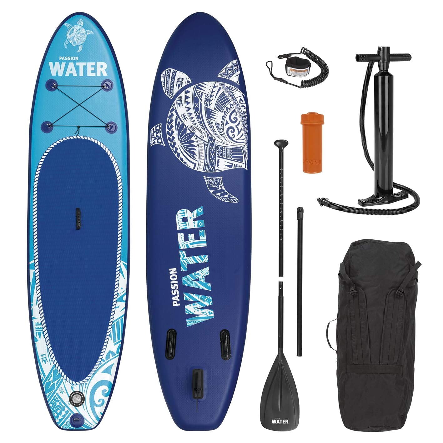 MAXXMEE Stand Up Paddle Board | Aufblasbares SUP ideal für Profis & Einsteiger | Kippfestes Wassersportgerät perfekt geeignet für den Transport | Mit vielseitigem Zubehör [3M L & 110 KG Tragfähigkeit]