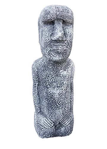 Steinfigur Osterinsel Statue, frostfest bis -30°C, massiver Steinguss