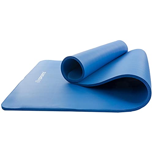 ScSPORTS Gymnastikmatte, Yoga Matte rutschfest mit Schultergurt, extra groß und dick, 190 cm x 80 cm x 1,5 cm, dunkelblau