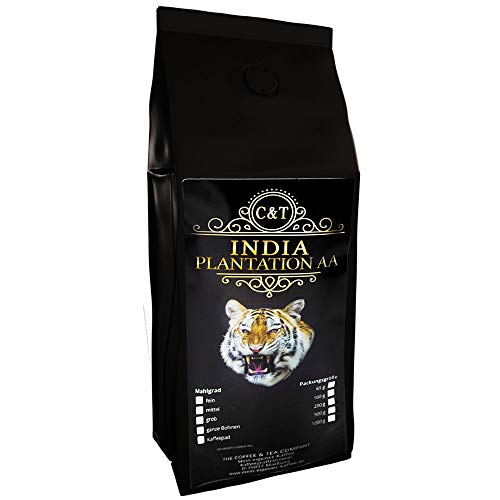 Kaffee Globetrotter - Echte Raritäten (Sehr Fein Gemahlen, 1000g) India Plantation AA - Raritäten Spitzenkaffee - Werden Sie Zum Entdecker!